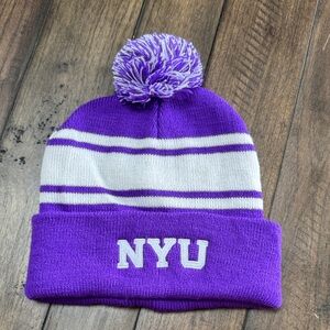 NYU Winter PomPom Hat